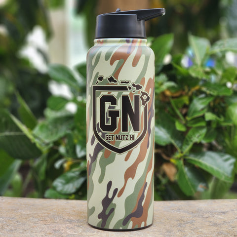 40oz Flask - Green Camo