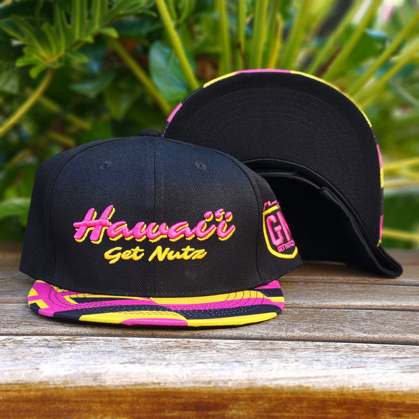 【pink hawaii】 Hawaii (Pink/Yellow) - Snapback (Adult) – Get Nutz Wear