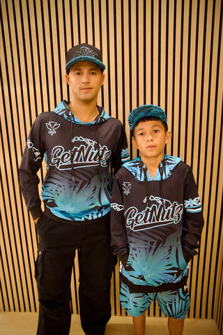 Floral (Teal) - Pullover Hoodie (Adult)