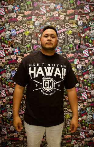 Hawaii (Black/White) - Men's Cotton Tee