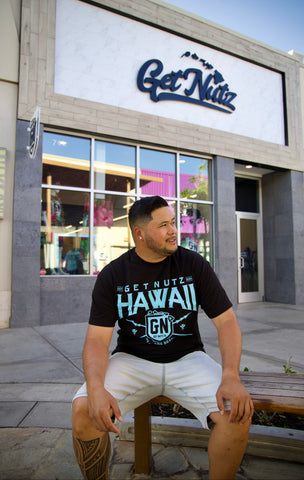 Hawaii (Blue/Black) - Men's Cotton Tee