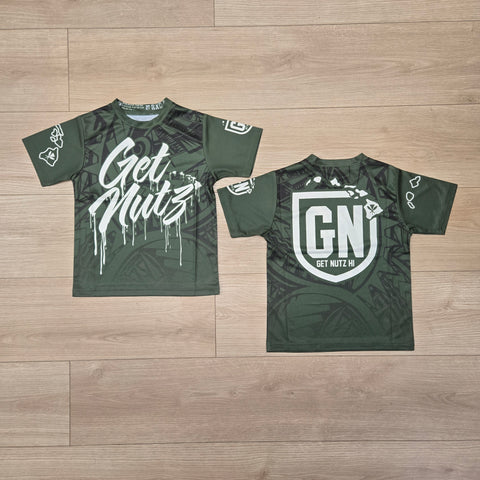 Drip (Olive Green/Cream) - Kids Jersey (Short Sleeve)
