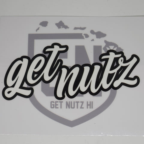 Sticker - Get Nutz/Logo (Grey)