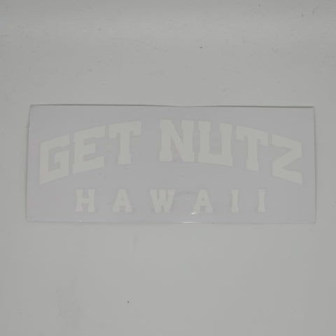 Sticker - Get Nutz Hawaii (White)