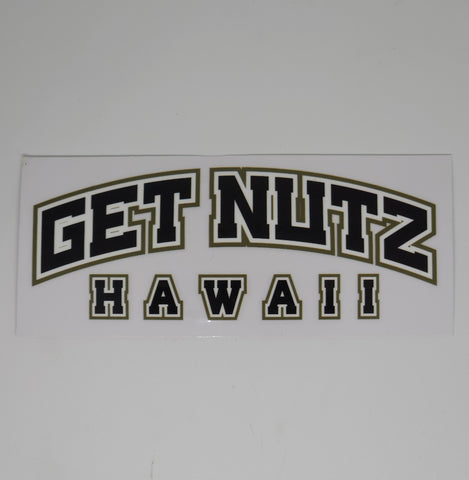 Sticker - Get Nutz Hawaii (Olive Green)
