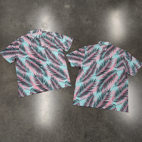 Palm Leaves (Cotton Candy) - Aloha Shirt (Adult)