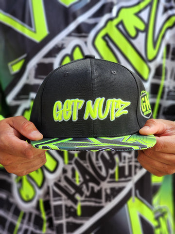 Graffiti (Neon Yellow) - Snapback (Adult)