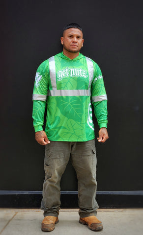 Reflective (Green) - Jersey Hoodie (Long Sleeve)