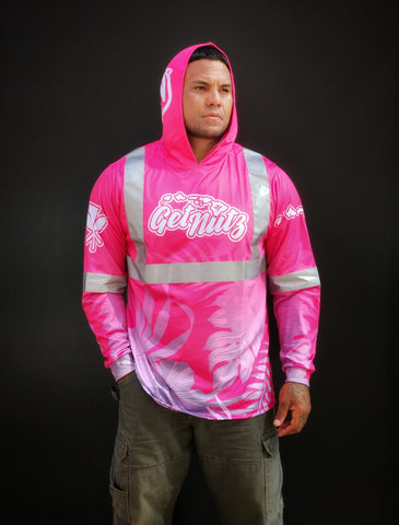 Reflective (Pink) - Jersey Hoodie (Long Sleeve)