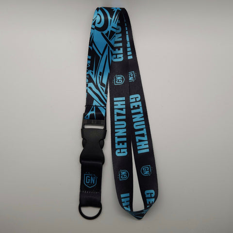 Lanyard - Blue/Black Tribal