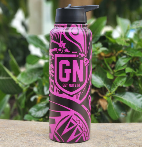 40oz Flask - Tribal (Pink)
