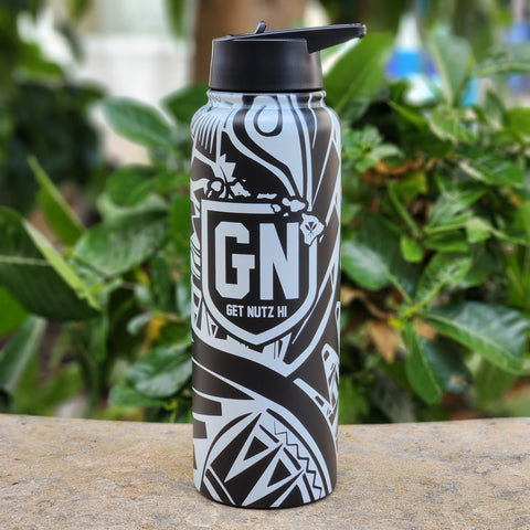 40oz Flask - Tribal (White/Black)