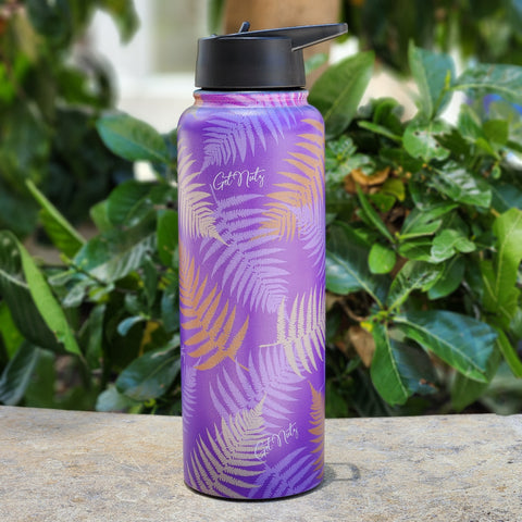 40oz Flask - Purple Fern