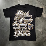 Ohana (Brown) - Men's Cotton Tee (Black)