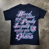 Ohana (Cotton Candy) - Men's Cotton Tee (Navy)