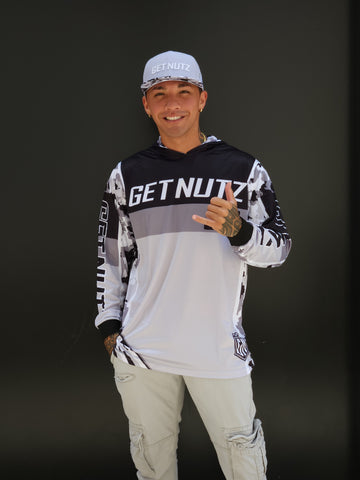 Camo (Grey) - Jersey Hoodie (Long Sleeve)