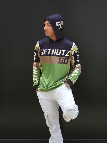 Camo (Green) - Jersey Hoodie (Long Sleeve)