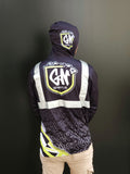 Graffiti (Black) - Reflective Jersey Hoodie (Long Sleeve)
