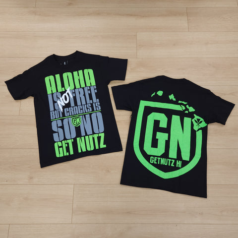 Cracks (Black/Green) - Mens Cotton Tee
