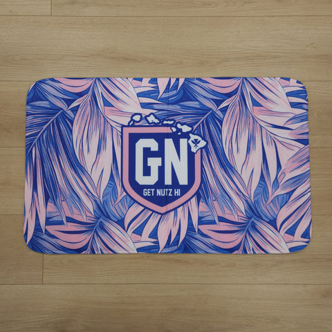 Leaves (Pink/Blue) - Bath Mat