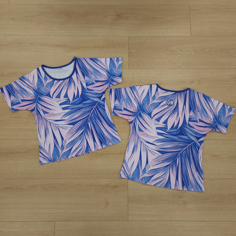 Leaves (Pink/Blue) - Girls Tee