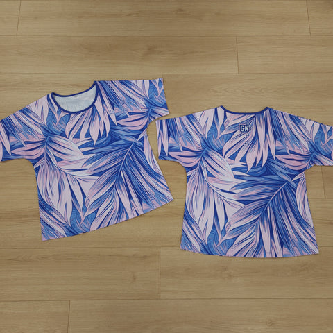 Leaves (Pink/Blue) - Ladies Tee