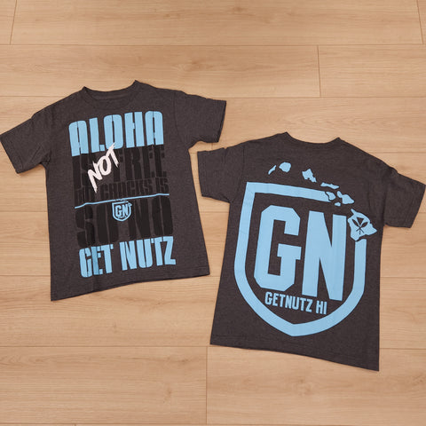 Cracks (Grey/Baby Blue) - Mens Cotton Tee