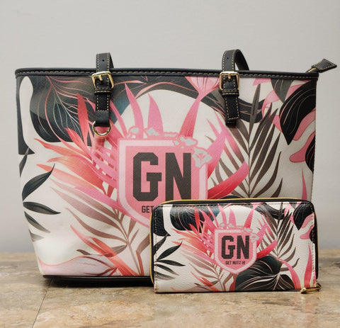 Floral (Pink/White) - Purse w/ Wallet
