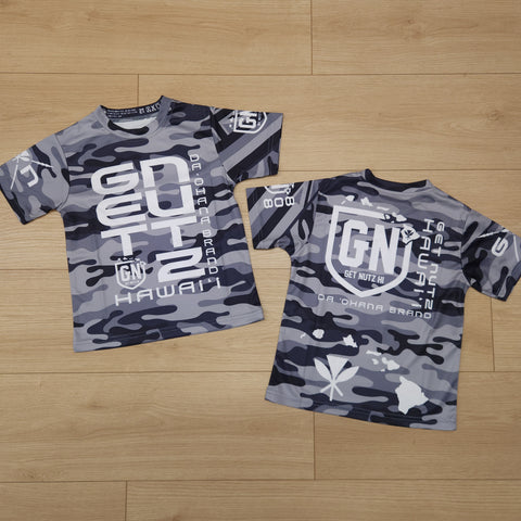 Getnutz Camo (Grey) - Kids Jersey (Short Sleeve)