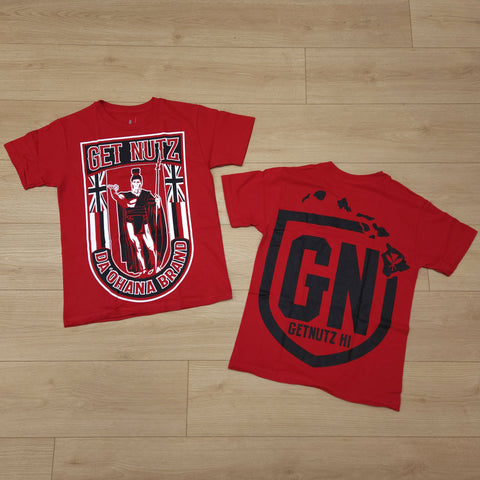 Kamehameha Statue (Red) - Men's Cotton Tee