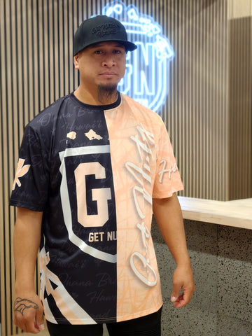 Script & Splats (Peach) - Jersey (Short Sleeve)