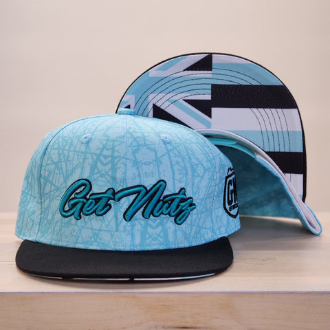 Script & Splats (Aqua) - Snapback (Adult)