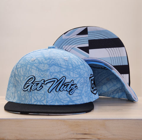 Script & Splats (Black/Blue) - Snapback (Adult)