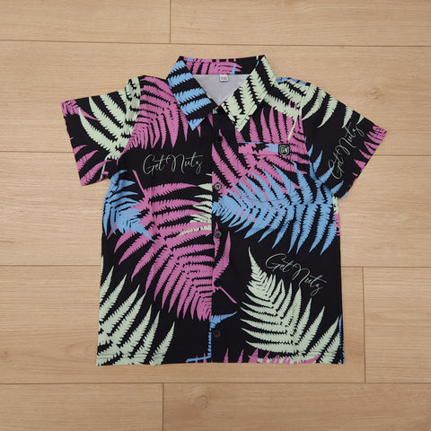 Fern (Black) - Aloha Shirt (Youth)