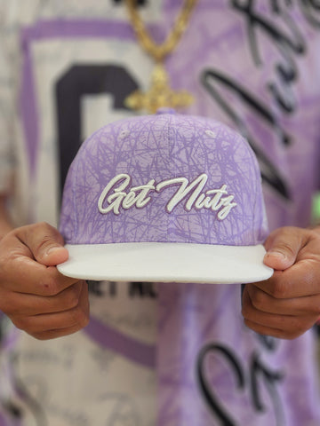 Script & Splats (White/Purple) - Snapback (Adult)
