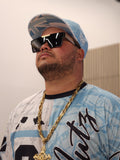 Script & Splats (White/Blue) - Snapback (Adult)