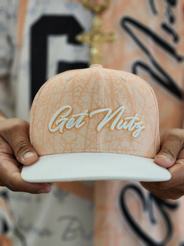Script & Splats (White/Peach) - Snapback (Adult)