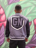 Getnutz (Grey) - Adult Bomber Button-Up Jacket