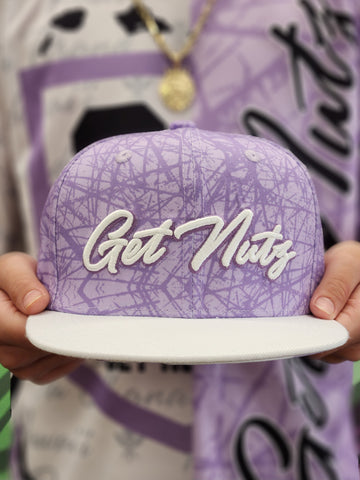 Script & Splats (White/Purple) - Snapback (Youth)