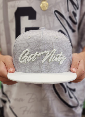 Script & Splats (White/Grey) - Snapback (Youth)