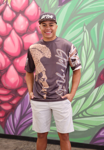 Kamehameha Tribal (Brown) - Men's Jersey (Short Sleeve)