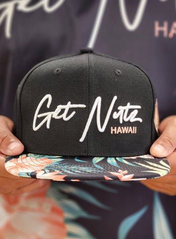 Hibiscus (White/Peach) - Snapback (Youth)