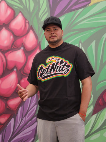 Getnutz (Red, Yellow & Green) - Men's Cotton Tee