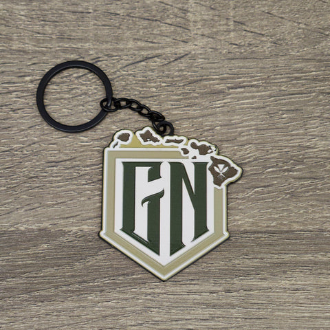 Metal Keychain - Green Shield Logo