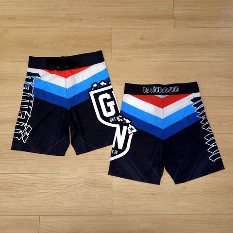 Tribal RWB (Black) - Men's Surf Shorts