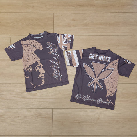 Kamehameha Tribal (Brown) - Kids Jersey (Short Sleeve)