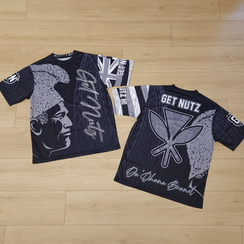Kamehameha Tribal (Black/Grey) - Men's Jersey (Short Sleeve)