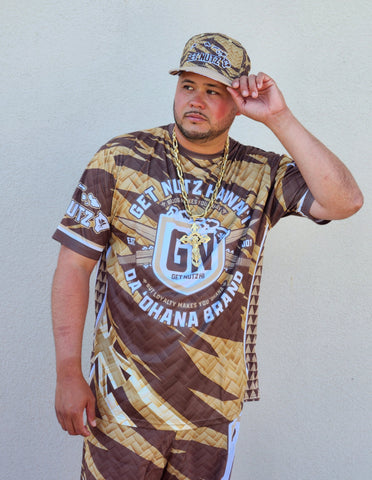 Lauhala (Brown/Tan) - Men's Jersey (Short Sleeve)