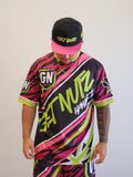 Stripe (Pink/Green) - Men's Jersey (Short Sleeve)