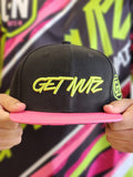 Stripe (Pink/Green) - Snapback (Youth)